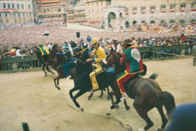 Palio Pferderennen in Siena